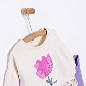 Tulip Kız Sweatshirt - Tayt Kız Bebek Tulip Kız Sweatshirt - Tayt Kız Bebek