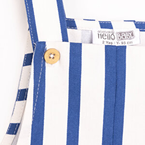 Under the Sea Çizgili Erkek Şort Salopet Erkek Bebek