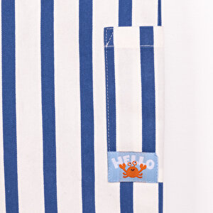 Under the Sea Çizgili Erkek Şort Salopet Erkek Bebek