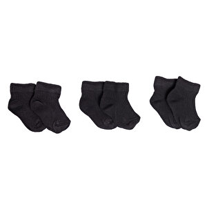 HelloBaby Unisex 3'lü Bil, Siyah, 0-6 Ay