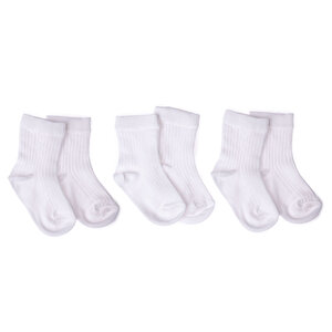 HelloBaby Unisex 3lü Soke, Beyaz, 0-6 Ay