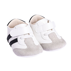 Papulin Unisex Çizgili Yürüme, Beyaz, 19