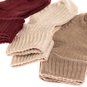 Unisex Kaşkorse Düz Renk 3lü Kıvrık Çorap Unisex Unisex Kaşkorse Düz Renk 3lü Kıvrık Çorap Unisex