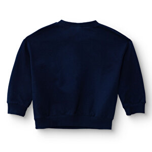 Unisex Sweatshirt İki İplik Bisiklet Yaka Uzun Kol