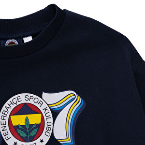 Unisex Sweatshirt İki İplik Bisiklet Yaka Uzun Kol