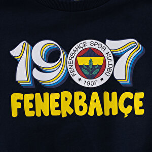 Unisex Sweatshirt İki İplik Bisiklet Yaka Uzun Kol