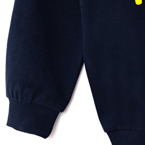 Unisex Sweatshirt İki İplik Bisiklet Yaka Uzun Kol