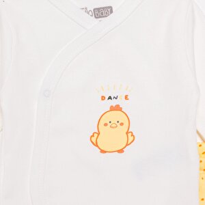 Unisex Yenidoğan 5li Askı Hastane Çıkışı İnterlok Zarf Yaka Uzun Kol Patikli Paça