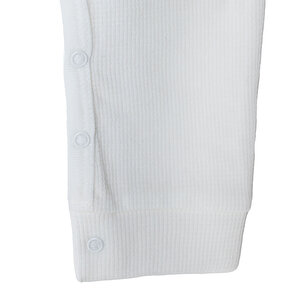 Unisex Yenidoğan Patiksiz Tulum waffle Kumaş Bisiklet Yaka Uzun Kol Patiksiz Paça