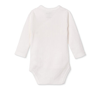 Unisex Zıbın Body İnterlok V Yaka Uzun Kol