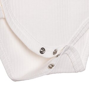 Unisex Zıbın Body İnterlok V Yaka Uzun Kol