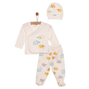HelloBaby Unisex Zıbın-, Ekru, Yenidoğan