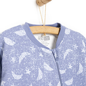 Kız Bebek Uyku Tulum İnterlok Fermuarlı 1  Tog Bisiklet Yaka Uzun Kol