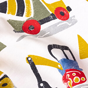 Uzun Kol Kepçe Desenli Bisiklet Yaka Pijama Takımı Uzun Kol Kepçe Desenli Bisiklet Yaka Pijama Takımı