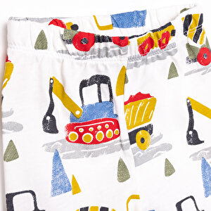 Uzun Kol Kepçe Desenli Bisiklet Yaka Pijama Takımı Uzun Kol Kepçe Desenli Bisiklet Yaka Pijama Takımı