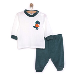 HelloBaby  Uzun Kol Pijama T, Ekru, 6 Ay
