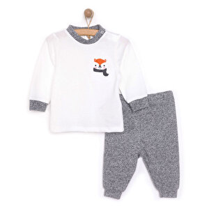 HelloBaby  Uzun Kol Pijama T, Ekru, 6 Ay