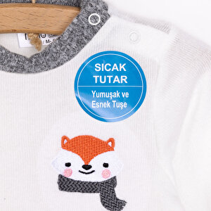 Erkek Bebek Pijama Takım Fırçalı Süprem Çıtçıtlı Bisiklet Yaka Uzun Kol Ekru Erkek Bebek Pijama Takım Fırçalı Süprem Çıtçıtlı Bisiklet Yaka Uzun Kol Ekru