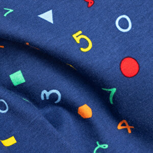 Uzun Kol Sayı Desenli Bisiklet Yaka Pijama Takımı