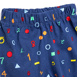Uzun Kol Sayı Desenli Bisiklet Yaka Pijama Takımı