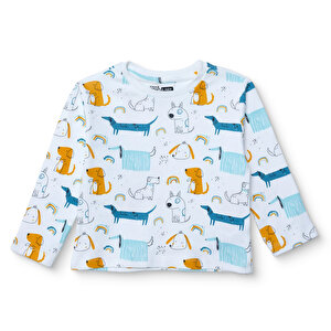 HelloBaby Uzun Kol Tshirt, Desenli, 6 Ay