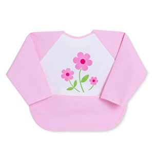 Uzun Kollu Poli Mama Önlük - Çiçek Uzun Kollu Poli Mama Önlük - Çiçek