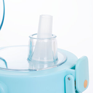 VAGONLİFE 1000 ML SOFT-TOUCH MOTİVASYON SU MATARASI MAVİ-PEMBE