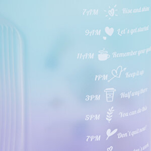 VAGONLİFE 1000 ML SOFT-TOUCH MOTİVASYON SU MATARASI MAVİ-PEMBE