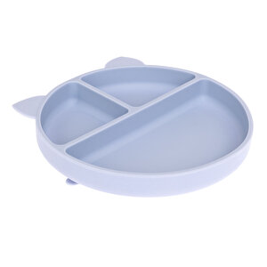 Vakumlu Silikon Mama Tabağı Buz Mavisi Vakumlu Silikon Mama Tabağı Buz Mavisi