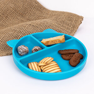 Vakumlu Silikon Mama Tabağı - Mavi Vakumlu Silikon Mama Tabağı - Mavi