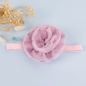 Varak Tül Puffy Tekli Kız Saç Bandı Kız Bebek