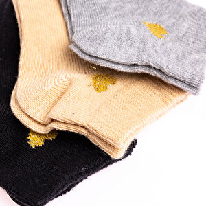 Varaklı 3'lü Bilek Çorap Kız Bebek