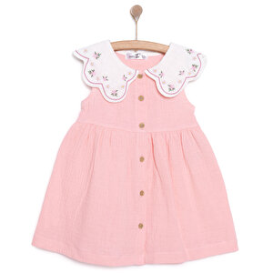 BabyZ Vintage Girl Elbise, Pembe, 9 Ay
