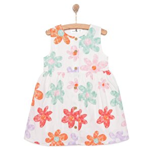 BabyZ Vintage Girl Elbise, Beyaz, 9 Ay