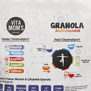 Vitamom's Yaban Mersini ve Çikolatalı Granola 140 gr