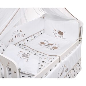 Woody Anne Yanı Ahşap Sallanır ve Asansörlü Beşik Beşik 60x120 cm