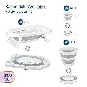 3’lü Katlanabilir Küvet Set 3’lü Katlanabilir Küvet Set