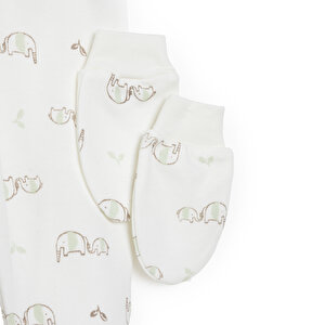 Erkek Bebek Yenidoğan 5'li Askı Hastane Çıkışı %100 Pamuk Çıtçıtlı Bisiklet Yaka Uzun Kol Mint