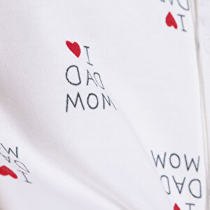 Unisex Yenidoğan Tulum Body Şapka 3'lü Set %100 Pamuk Çıtçıtlı Yaka Uzun Kol Ekru