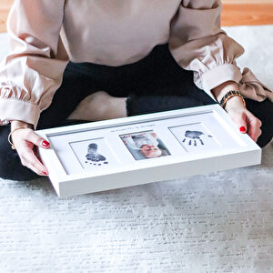 Yenidoğan Bebek El ve Ayak İzi Fotoğraf Çerçevesi Seti - Mürekkepsiz Baskı Kiti Yenidoğan Bebek El ve Ayak İzi Fotoğraf Çerçevesi Seti - Mürekkepsiz Baskı Kiti