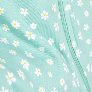 Yenidoğan Çiçekli Uzun Kollu Fermuarlı Patikli Tulum Kız Bebek