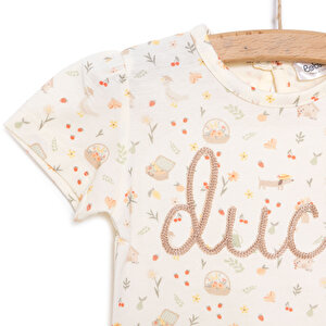 Yenidoğan Cute Duck Tshirt-Patiksiz Alt Kız Bebek