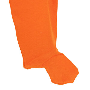 Erkek Bebek Yenidoğan 2'li Patikli Tulum %100 Pamuk Fermuarlı Bisiklet Yaka Uzun Kol Açık Gri