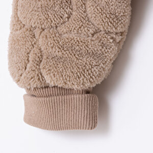 Erkek Bebek Yenidoğan Welsoft Patiksiz Tulum Wellsoft Örme Kapüşonlu Yaka Uzun Kol Patikli Paça