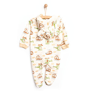 Yenidoğan Erkek Kapüşonlu Tulum Erkek Bebek