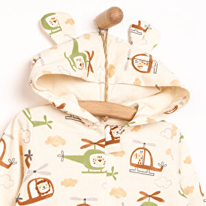 Yenidoğan Erkek Kapüşonlu Tulum Erkek Bebek