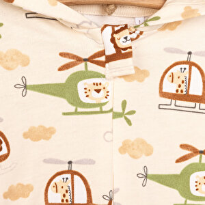 Yenidoğan Erkek Kapüşonlu Tulum Erkek Bebek