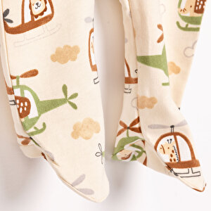 Yenidoğan Erkek Kapüşonlu Tulum Erkek Bebek