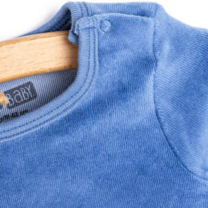 Yenidoğan Erkek Nakışlı Kadife Patikli Tulum Erkek Bebek Yenidoğan Erkek Nakışlı Kadife Patikli Tulum Erkek Bebek