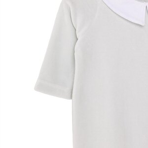 Yenidoğan Erkek Nakışlı Kadife Patikli Tulum Erkek Bebek